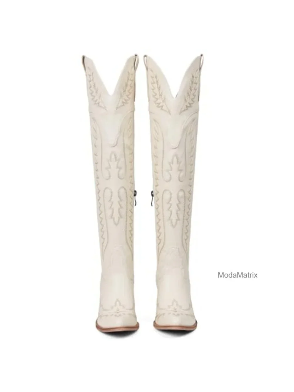 Women's Over the Knee Cowboy Boots, Chunky Block Heel, Pointed Toe, Faux